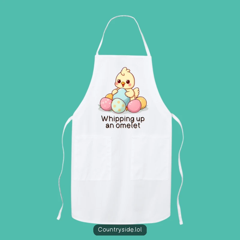 Funny Kawaii Chicken Apron - Humorous Kitchen Gift for Egg Enthusiasts