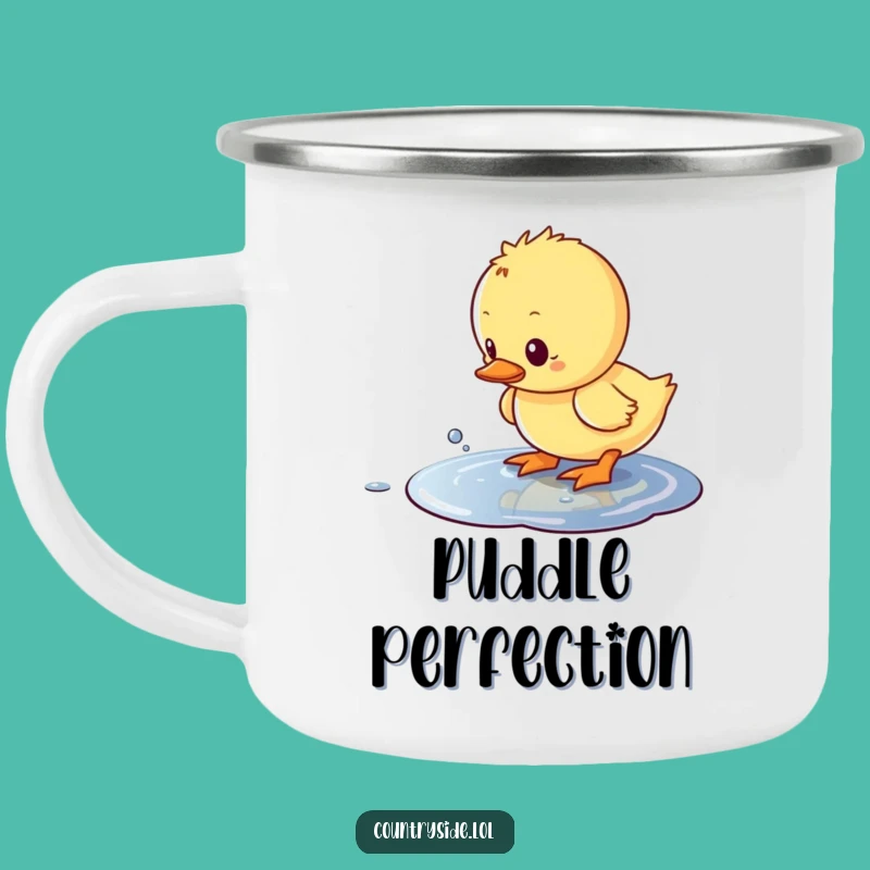 Funny Kawaii Duckling Camping Mug - Humorous Outdoor Gift for Splash Lovers