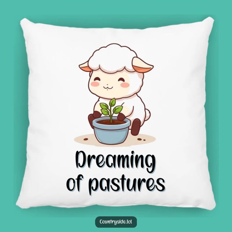 Funny Kawaii Sheep Pillow: Soft Garden Cushion, Cozy Funny Gift