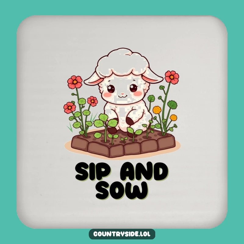 Funny Kawaii Sheep Coaster: Garden Protection, Perfect Table Gift!