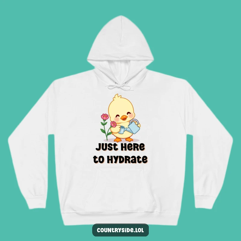 Funny Kawaii Duck Hoodie: Cozy Gardener Design, Soft & Warm Funny Gift