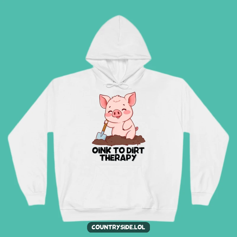 Funny Kawaii Pig Hoodie: Cozy Gardener Design, Soft & Warm Funny Gift