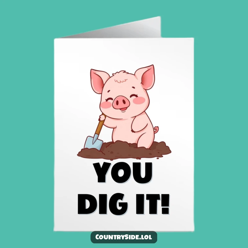 Free Printable Kawaii Pig Congrats Card: Funny Downloadable Gift for Achievers!
