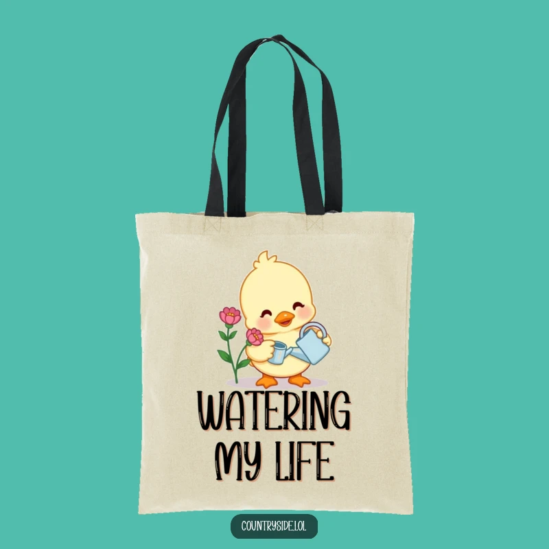 Funny Kawaii Duck Tote Bag: Gentle Gardener, Stylish & Practical Funny Gift